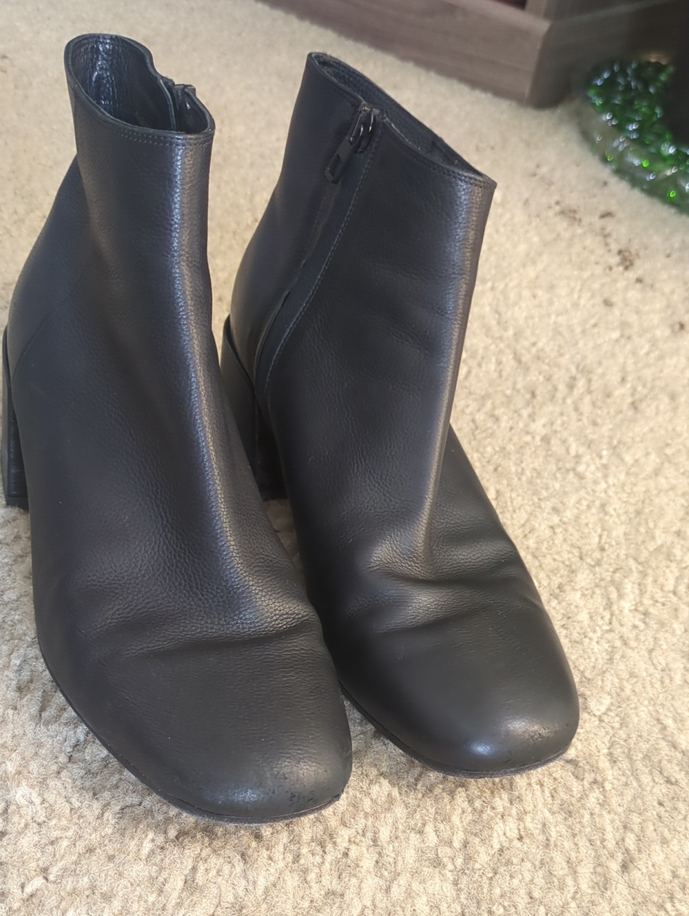 Elegant Black Ankle Booties with Side Zip